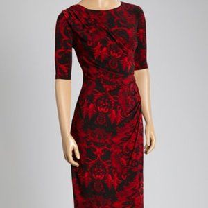 Red & Black Side-Cinch Dress * Size 10 *